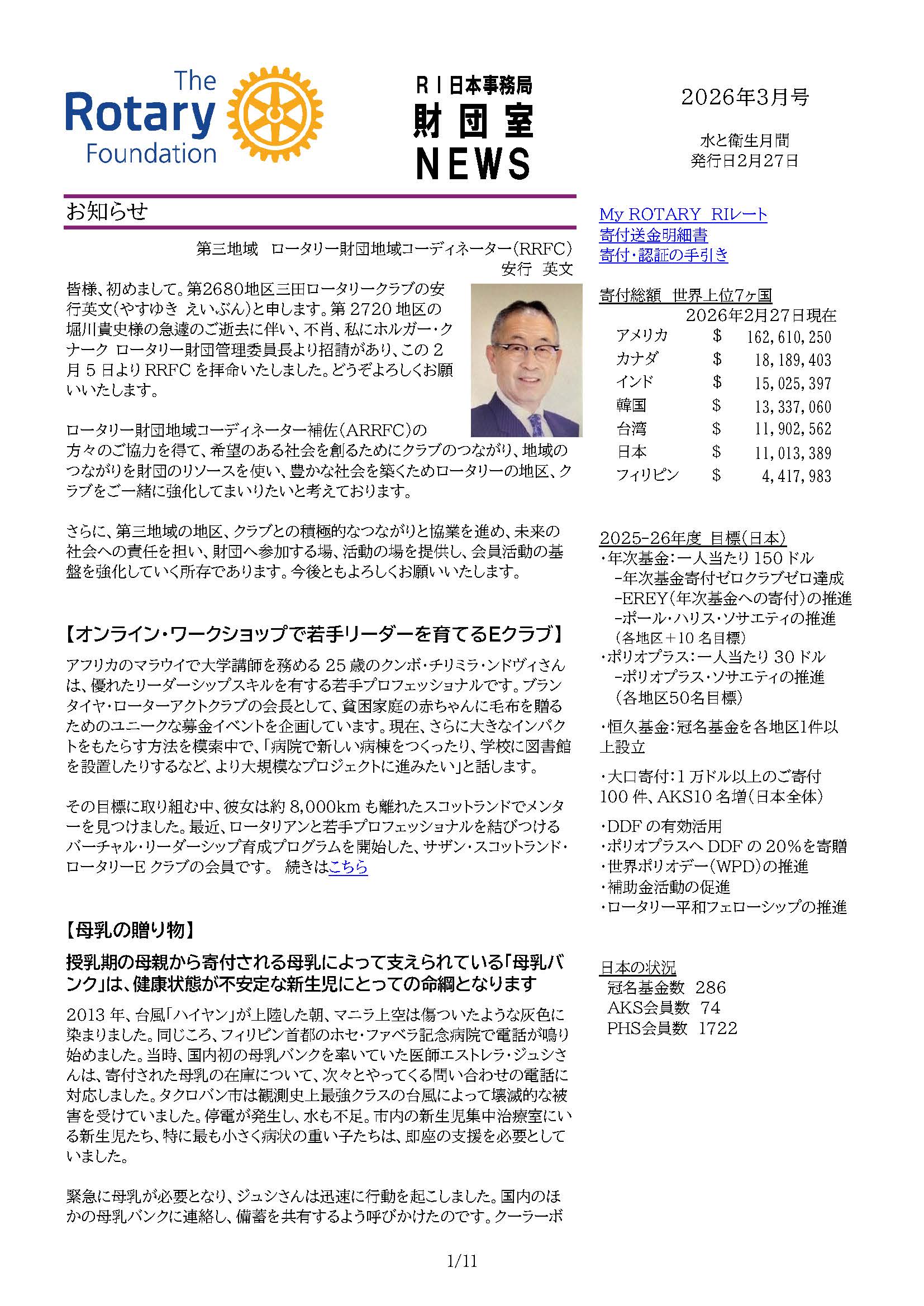 財団室ニュース 3月号